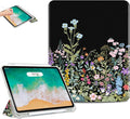 for iPad Air 11 Inch Case M4/M3/M2 2026, for iPads Air 5Th/4Th Gen Cases,for iPad Pro 11 Inch Case 4Th/3Rd/2Nd/1St Generation Slim Pencil Holder 2 Viewing Stand Typing Stand, Black Flower