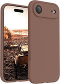 FireNova Magnetic for iPhone Air Case, Compatible with MagSafe, [Integrated Silicone Camera Control Button] [Camera Protection] Microfiber Lining Phone Case for iPhone 17 Air, 6.5", Light Brown