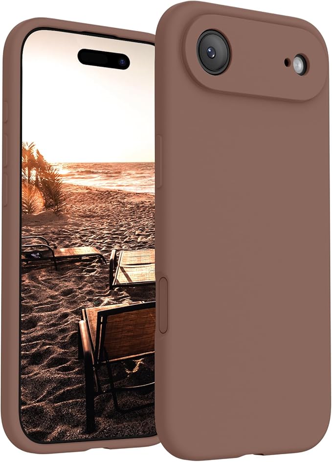 FireNova Magnetic for iPhone Air Case, Compatible with MagSafe, [Integrated Silicone Camera Control Button] [Camera Protection] Microfiber Lining Phone Case for iPhone 17 Air, 6.5", Light Brown