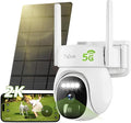 2.4G/5G Solar Security Cameras Wireless Outdoor, 2K Camera for Home Security, Auto Tracking, 360° PTZ/Color Night Vision/2Way Talk/Compatible with Alexa/IP66 Waterproof