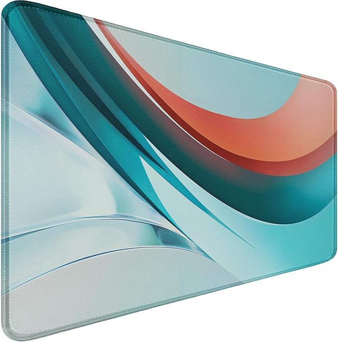 Extra Large Gaming Mouse Pad 31.5 x 11.8 in, Waterproof Mousepad with Stitched Edges, Premium Microfiber Cloth Surface, Non-Slip Base Keyboard Desk Mat for Home Office Gaming, Desktop Blue Red