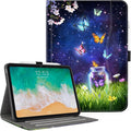 Vimorco Case for iPad (A16) 11th Generation 2025, for iPad 11th/10th Generation Case, Faux Leather Protective Adjustable Cover, Auto Sleep/Wake, Card Pocket with Pencil Holder, Star Butterfly