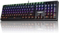 RGB Mechanical Gaming Keyboard Blue Switch, 104 Keys Full-Size Light Up Key-board with 11 Backlit Modes, Anti-Ghosting, Double-Shot ABS Keycaps, USB Wired Computer Key board for Windows PC Gamer