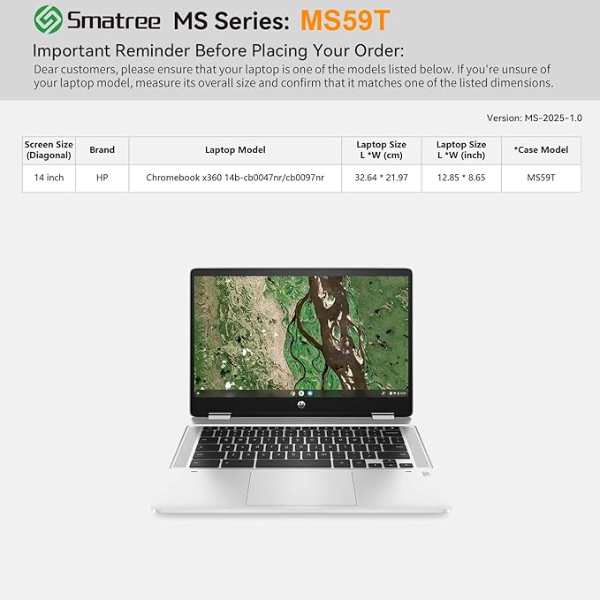 Smatree MS59T Hard EVA Protective Sleeve Case with Stand Compatible for 14 inch HP Chromebook 14a-na1047nr/14a-na1097nr, HP Chromebook x360 14a-ca0040nr/14at-ca100/14b-cb0047nr/14b-cb0097nr, Pink