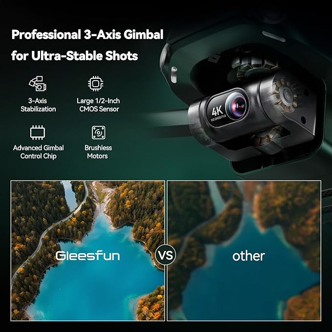 G11MINI 4K, Drones with Camera for Adults 4K Video 8K Photo, Camera Drone with 3-Axis Gimbal 20000ft Transmission, Under 249g No FAA Required, Cruise Control GPS with Beeper, Beginners (32-Min Flight)