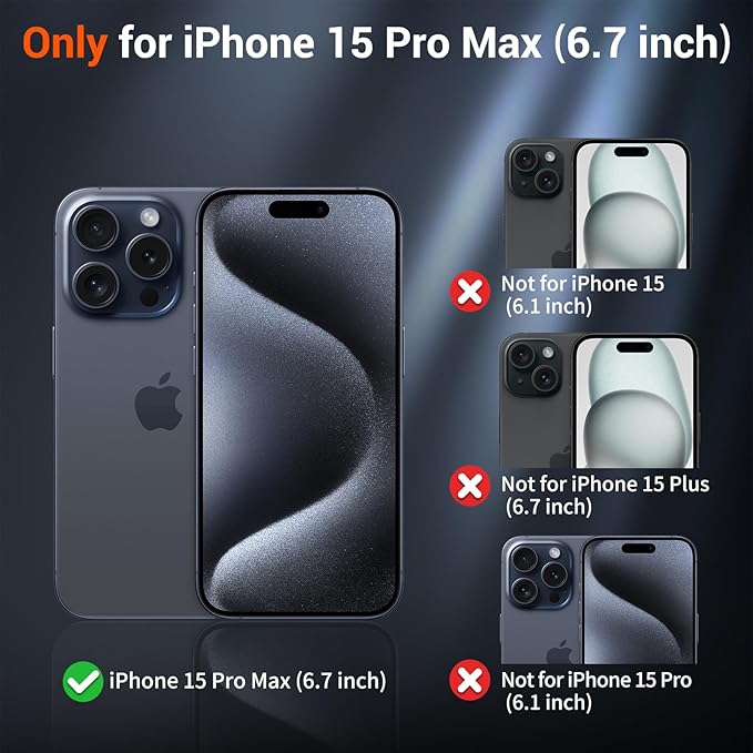 SUPFINE Magnetic for iPhone 15 Pro Max Case (Compatible with MagSafe) (Military Grade Drop Protection) Translucent Matte Shockproof Phone Cover,Brown