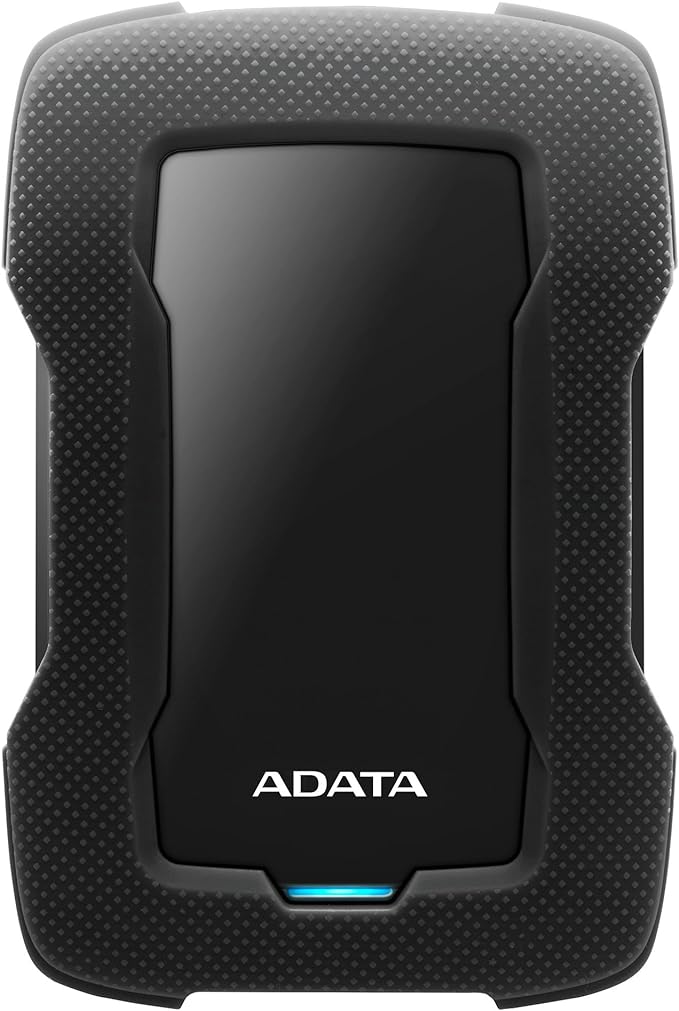 ADATA HD330 2TB USB 3.1 Shock-Resistant Extra Slim External Hard Drive Black (AHD330-2TU31-CBK)