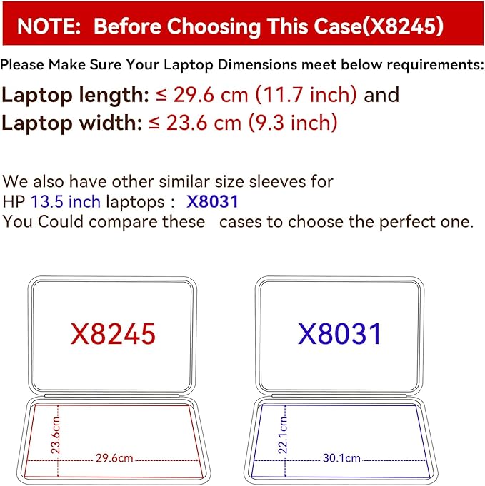 Smatree Hard EVA Protective Sleeve Case Compatible for 13.5 inch HP Dragonfly Folio G3 2-in-1 Laptop, 13.5 inch HP Dragonfly Folio Laptop Notebook Bag (X8245)