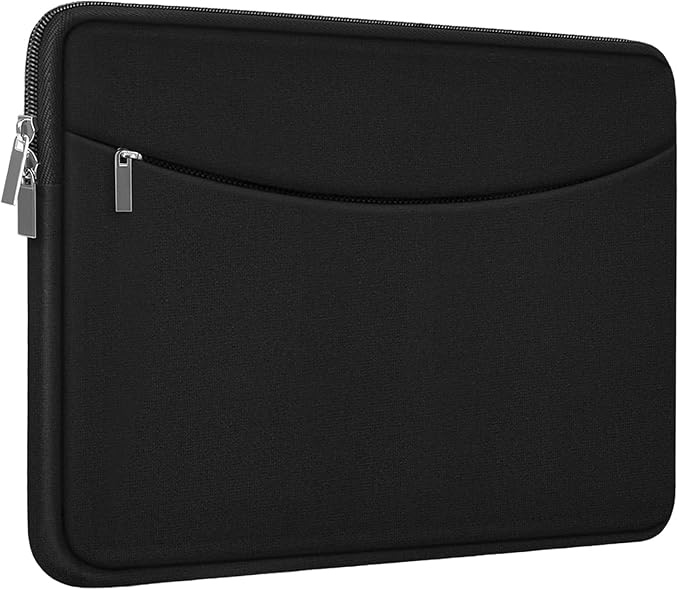 17-17.3 Inch Laptop Sleeve, Shockproof Protective Carrying Computer Cover Bag with Accessory Pocket, Portable Laptop Case Compatible with HP, Dell, Lenovo, Lenovo, Acer, Black