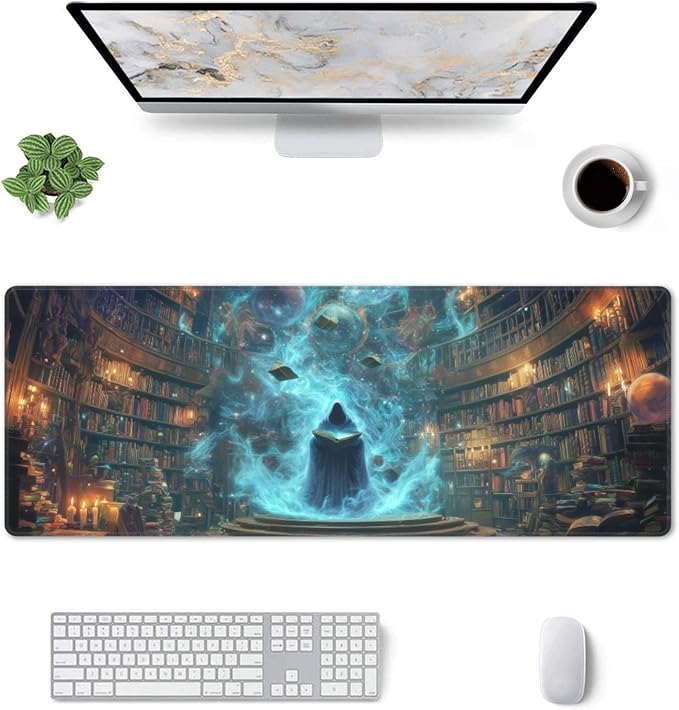 Witch Mouse Pad Extended Large Gaming Mouse Pad XL Stitched Edges for Gamer Home Office 31.5 X 11.8 Inch