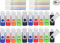 8GB Flash Drive 20 Pack, Wooolken USB 2.0 Memory Stick Thumb Drive Jump Drive USB Stick for Data Storage and Backup (Mixed Colors)