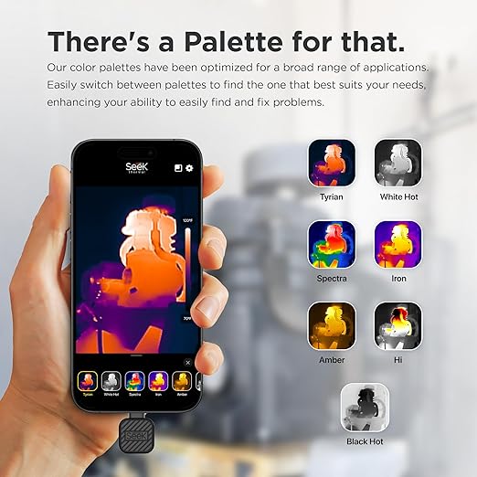 Seek Thermal - Nano 200 Thermal Camera for Apple iOS with Lightning Connector, iPhone Thermal Camera, High Resolution 200 X 150 Thermal Imager, 25hz Imaging Frame Rate, -4°F~626°F, iPhone 14 & Earlier