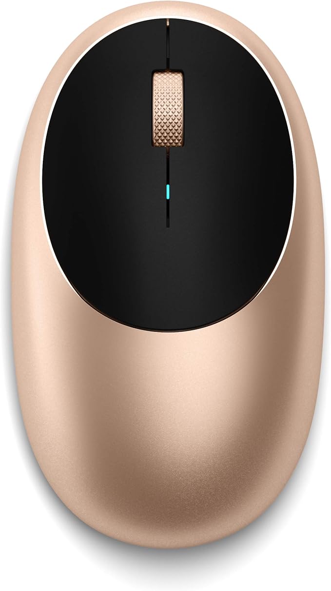 Satechi M1 Wireless Bluetooth Mouse, USB-C Rechargeable, Compact & Portable, for MacBook Air/Pro/Neo, iPad Air/Pro, iPad mini, Mac mini, iMac & Windows - Gold