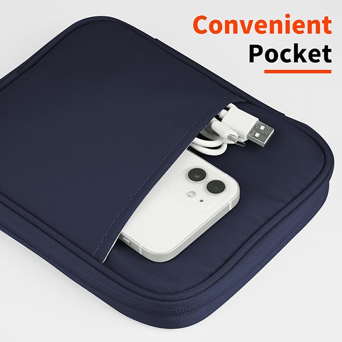 HoYiXi Universal Sleeve Bag for 6",6.8",7" Kindle Paperwhite/Colorsoft 2024-2012 Compatible with 6"-6.8" All-New Kindle/Kobo/Tolino/Sony,6" EReader with Anti-Drop Protective Cover,Blue