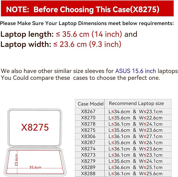 Smatree Hard EVA Protective Sleeve Case Compatible for 15.6 inch ASUS Vivobook Pro 15 OLED K6502 Laptop, Anti-Shock and Waterproof Bag (X8275)