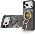 SYNCWIRE for MagSafe Ring Phone Holder, 360° Rotation Magnetic Cell Phone Grip Dual-Sided Magnets Phone Ring Kickstand Compatible with iPhone 17 16 15 14 13 12 Pro Max MagSafe, Android, Samsung etc.