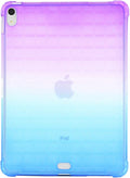 Case for iPad Air 11" M2 (2024) & iPad Pro 11 inch 4th/3rd/2nd/1st Gen (2022/2021/2020/2018) & iPad Air 5th/4th Gen 10.9" (2022/2020) Translucent Frosted Clear TPU Back Cover, Purple & Blue