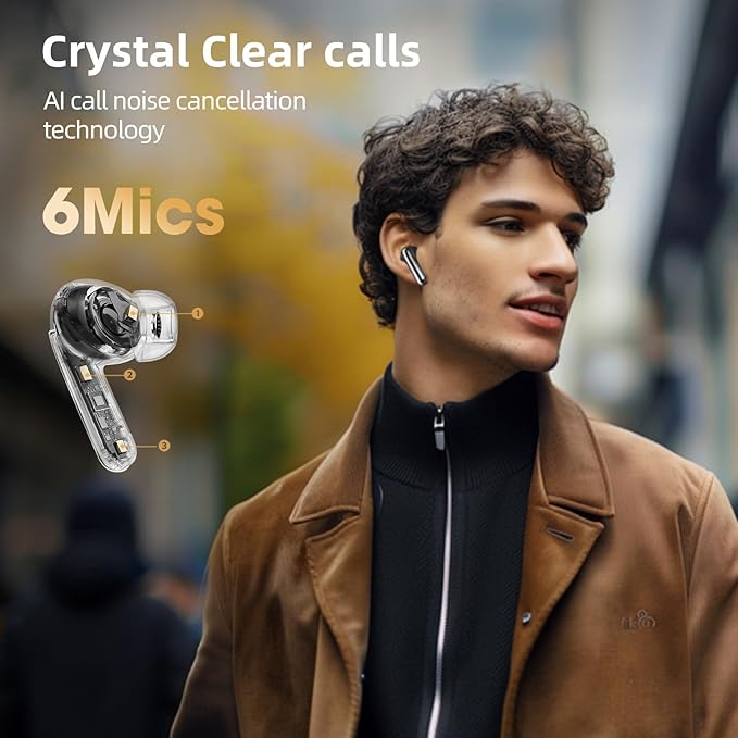 QCY MeloBuds Pro Aadptive Hybrid Active Noise Cancelling Wireless Earbuds, Reduce Noise by Up to 99%, Bluetooth 5.3 Wireless LDAC Hi-Res Audio, 34H Playtime, Comfortable Fit, Custom EQ via App
