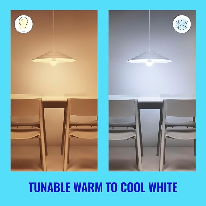 WiZ Connected 100W A19 LED Smart Light Bulbs Tunable White - Connects to Your Wi-Fi - E26 Smart Bulb - Control with Voice or App + Activate with Motion - Matter Compatible