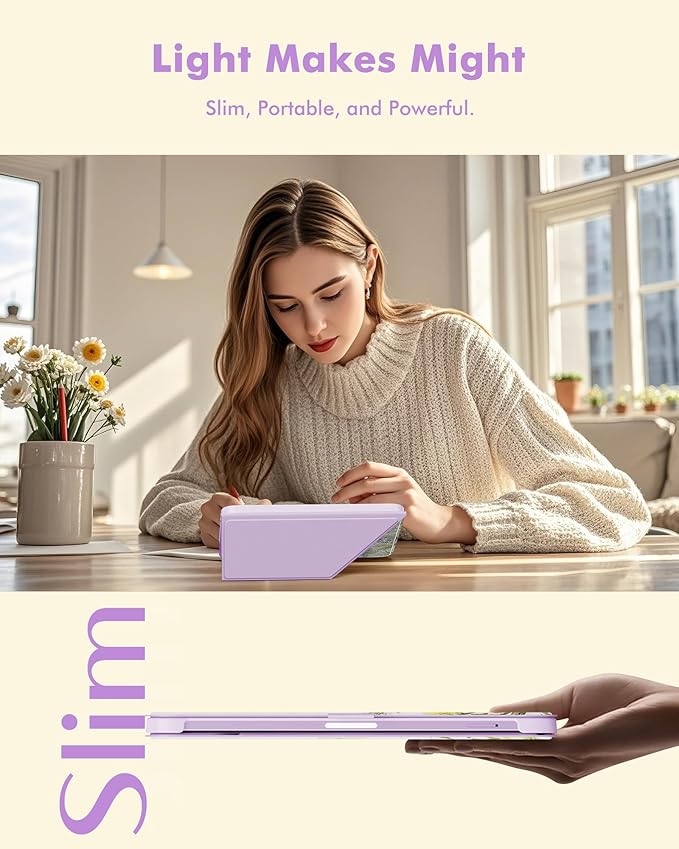 INFILAND Case for iPad mini 7 (A17 Pro) 2024 / iPad mini 6 2021, Slim Foldable Book-Style Cover with Pencil Holder, Multi-Angle Magnetic Stand,Protective Case with Auto Wake/Sleep (Floral Bloom)