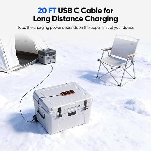 20 FT USB C Cable Long USB C 3.2 Gen 2 Cord 20FT, Full-Featured USBC to C Fast Charging/Monitor Video/Data Cable(4K@60Hz,100W, 10Gbps) for USB‑C Hub VR,iPhone 17-15 PM,Sam-sung,MacBook Pro,Camera-6M