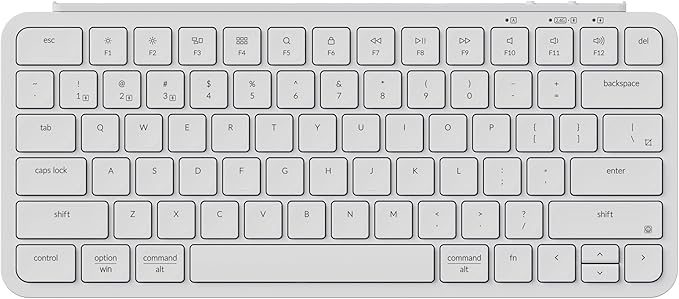 Keychron B1 Pro Ultra-Slim Wireless ZMK Custom Keyboard, Programmable Bluetooth/2.4 G/Wired Lightweight with 1200-Hour Long Battery Life Quiet Key for Mac/Windows - Ivory White