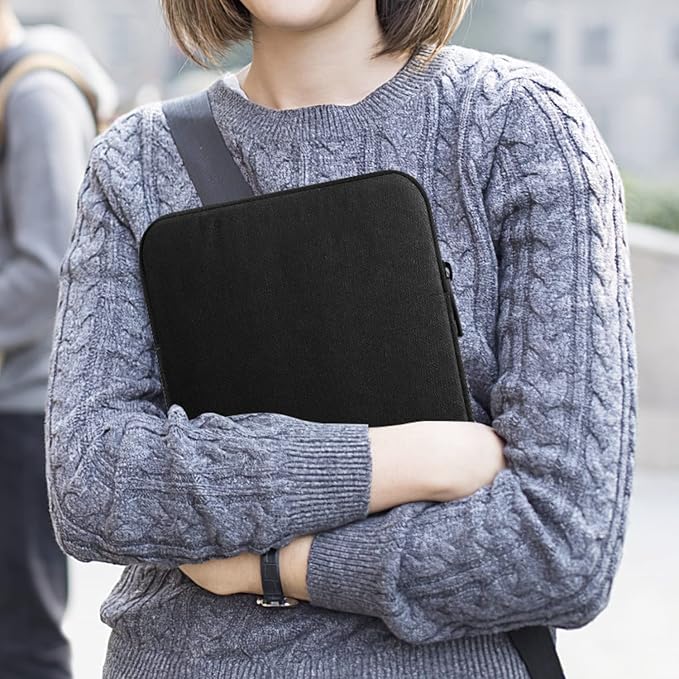 MoKo 9-11 Inch Tablet Sleeve Bag Carrying Case Fits New 11inch iPad Air M4, iPad A16 2025, iPad Pro 11 M4, Air 5/4/3, iPad 10/9/8th Gen, Tab S8/S9 11", Tablet Carrying Case, Black | Black