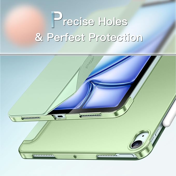 JETech Case ONLY for iPad Air 11-Inch M4/M3/M2 (2026/2025/2024), iPad Air 5/4 (2022/2020 5th/4th Generation 10.9-Inch), Slim Stand Hard Back Shell Cover with Auto Wake/Sleep (Green)