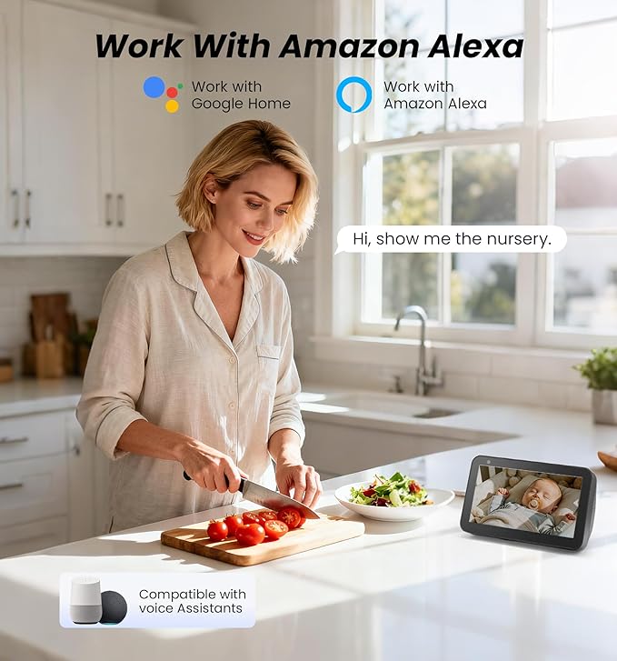 Veise 2K Indoor Camera for Home Security, 360° Wireless WiFi Pet & Baby Monitor with Phone App, AI Motion Detection, 2-Way Audio, Night Vision, SD/Cloud Storage, Works with Alexa & Google Home, 2.4GHz