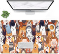 Britimes Large Gaming Mouse Pad Cute Dog Non-Slip Desk Pad Keyboard and Mouse Desk Mat for Gamer, Office & Home, 31.5 x 15.7 in