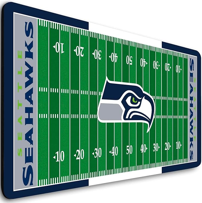 Large Gaming Mouse Pad, Mousepad with Non-Slip Rubber Base for Laptop Computer Desktop Keyboard,Football Fans Boy Husband Gift Blue Design Mat