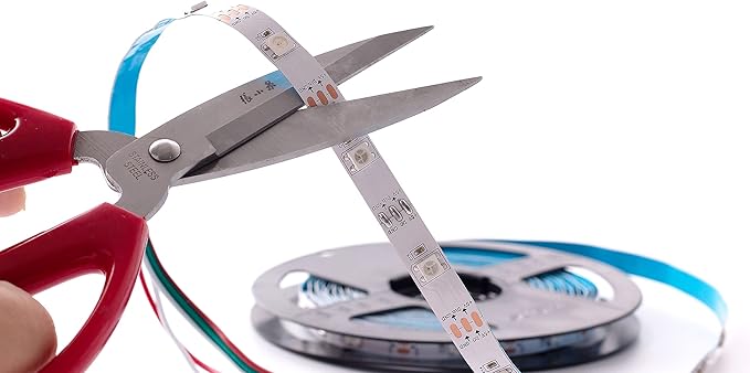 WS2812B LED Strip Individual Addressable Light WS2811 IC WS2812 30Pixels/m SMD 5050 RGB Pixel Strip DC5V (16.4FT 150LEDS Non-Waterproof, White PCB)