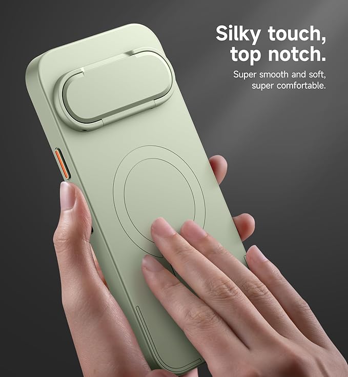 SURITCH for Google Pixel 10 Pro XL Phone Case, Compatible with MagSafe, Protective Cover with Camera Cover & Adjustable Metal Kickstand for Pixel 10 Pro XL 2025 -Sage Green