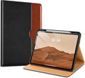 VIKESI Case for iPad Pro 13-inch M5 or M4 Released in 2025 or 2024, Leather Stand Cover with Apple Pencil Holder, Auto Wake/Sleep, Multiple Viewing Angles, Built in Hand Strap & Pocket,Black Brown