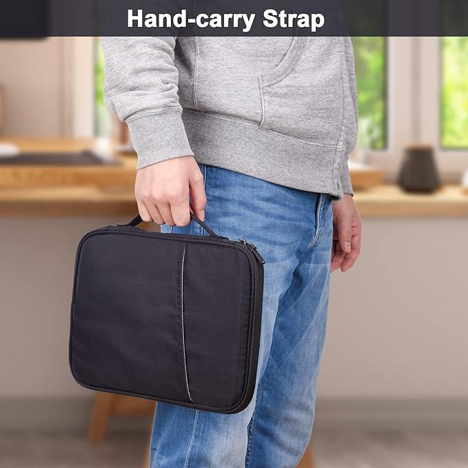 9-11 Inch iPad Carrying Case, Padded Travel Tablet Sleeve Bag for iPad Pro 11-in (M4), iPad 10.9 (10th Gen), iPad Air 11-in (M2), Galaxy Tab S9/S8, Kindle Scrible 11" 2025(Black-11)