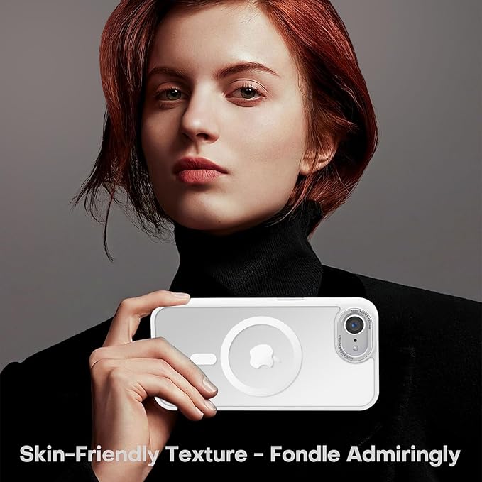 Newfuture Designed for iPhone 17e Case & iPhone 16e Case with Magnetic [13 FT Military Drop Protection] [Compatible with Magsafe] Translucent Shockproof with Anti-Fingerprint Phone Case, Frosted White