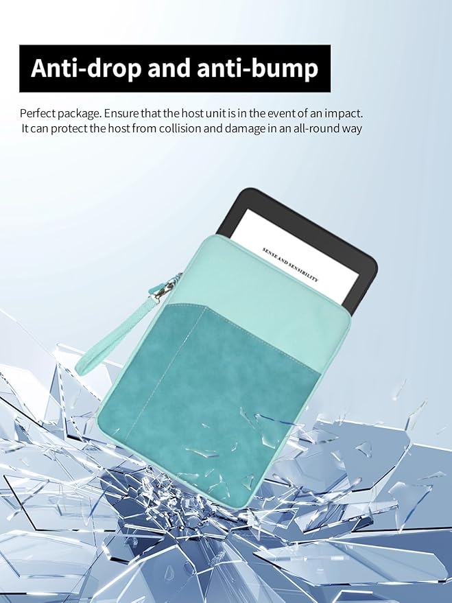 Tablet Sleeve for Nook GlowLight 4 Plus eReader 7.8 inch,360 Protective Bag Carrying Case Water-Resistant,Green.
