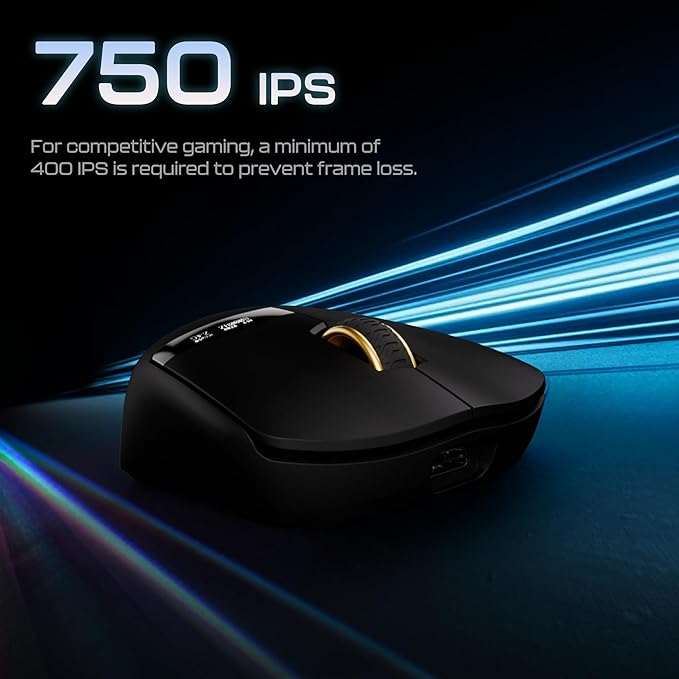 OOCTPK Chilkey Wireless Mouse, Glacier LW 8K L Gaming Mouse with LCD Screen, 8K Polling Rate, 30000 DPI Optical Tracking, 750 IPS, Bluetooth/2.4GHz/USB-C, 47g Ultra-Lightweight, 100 Million Clicks