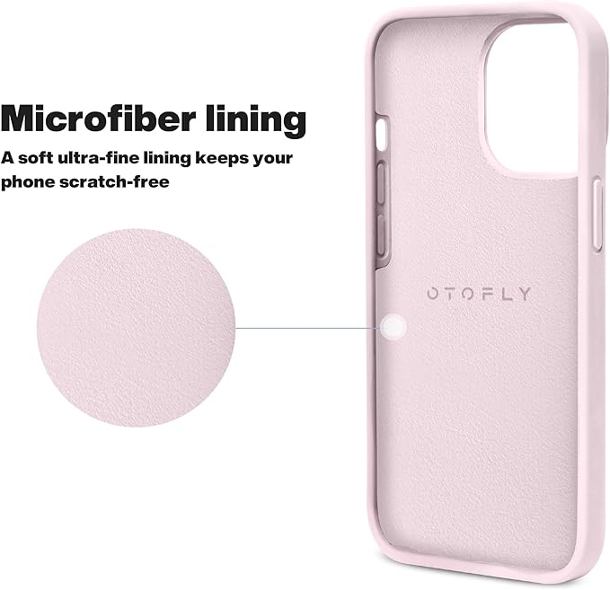 OTOFLY Designed for iPhone 13 Pro Max Case, Silicone Shockproof Slim Thin Phone Case for iPhone 13 Pro Max 6.7 inch (Ice Pink)