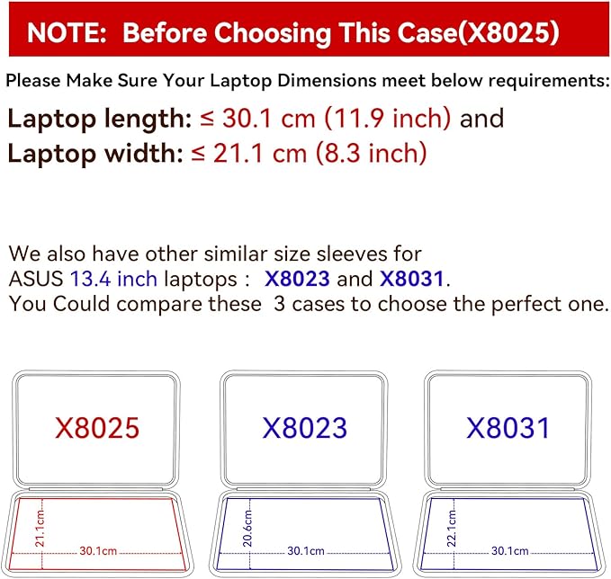 Smatree Hard EVA Protective Sleeve Case Compatible for 13.4 inch ASUS ROG Flow X13 2023, Waterproof and Anti-Shock Notebook Bag (Not Fit with Other 13.4 inch Laptop) (X8025)
