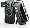 Dexnor for iPhone 17 Pro Case with Privacy Screen Protector, [2 Front Frame & Built-in Flip Camera Cover & Kickstand], Compatible with MagSafe, Heavy-Duty Rugged Shockproof Case, 6.3 inch Black