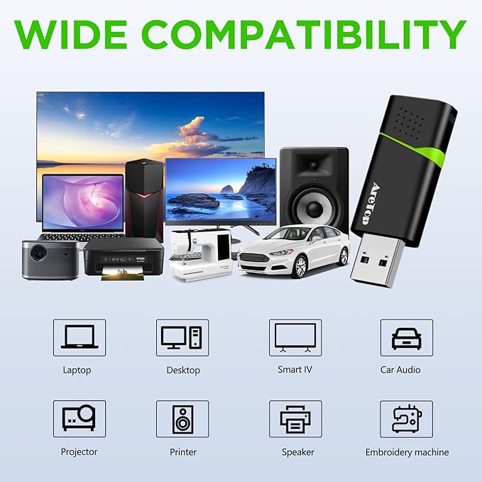 8GB Flash Drive with Type C Adapter, AreTop Retractable USB 2.0 Thumb Drive Multicolor USB Drive for Date Storage, High Speed Jump Drive with LED Indicator Lanyard, 8GB 1 Pack (Green)