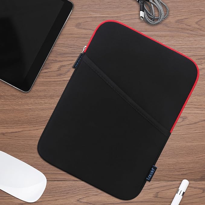 Lacdo Tablet Sleeve Case for 11 inch iPad A16 / 11 inch iPad Air M4 M3 M2 / 11" iPad Pro M5 M4 / 10.9" iPad /10.2" iPad / 10.9" ipad Air / 11 Inch Samsung Galaxy Tab A9+ Bag, Fit Magic Keyboard, Red