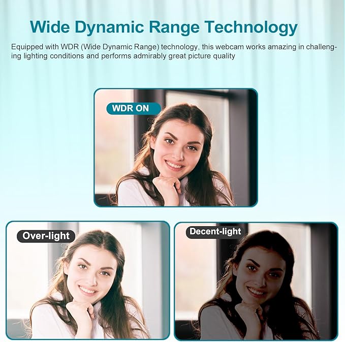 4K Webcam for PC, Ultra HD 4K 12MP Webcam with Dual Noise-Reducing Mics, PDAF Autofocus, Streaming Camera for PC, Mac, Laptop, 81° FOV, Ideal for High-end Business Meeting with Skype, Teams, Zoom