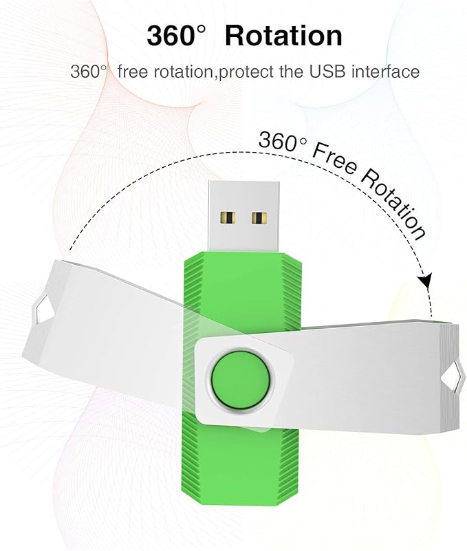 Aiibe 5 Pack 64GB USB 3.0 Flash Drive 64GB USB 3.0 Drive 5 Pack Thumb Drive Memory Stick USB Stick 64 GB (5 Mixed Colors: Black Red Cyan Green Purple)
