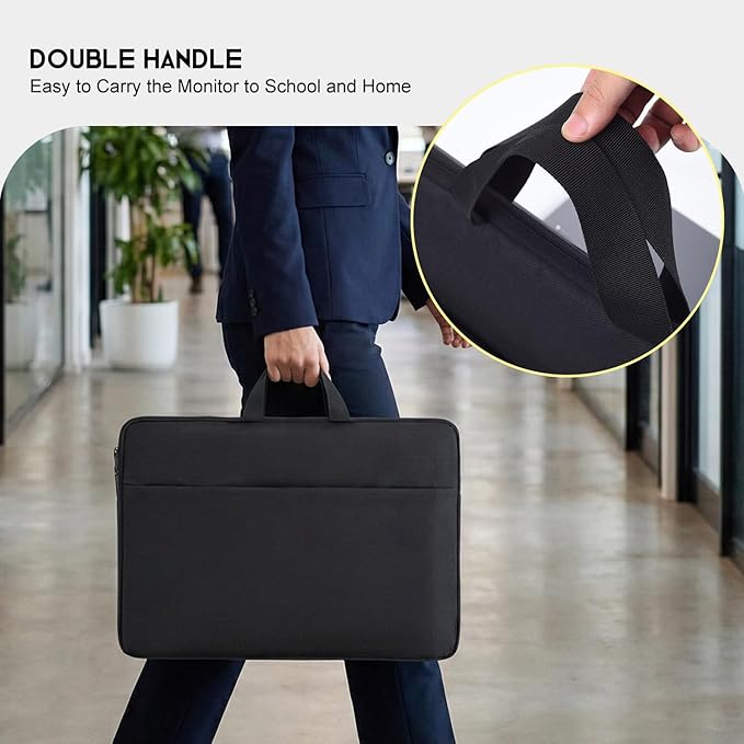 Drawing Tablet Sleeve Case for XPPen Artist13.3 Pro V2/ Artist Pro 14/ Artist12 11.6 Inch, HUION Kamvas Pro 13, Travel Shockproof Padded Bag, Black