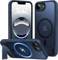 Eastinbox Magnetic for iPhone 17e & iPhone 16e Case with Stand [Compatible with MagSafe] [Built-in Invisible Kickstand] Matte Back Protective Phone Case for iPhone 17 e/16 e 6.1", Matte Blue