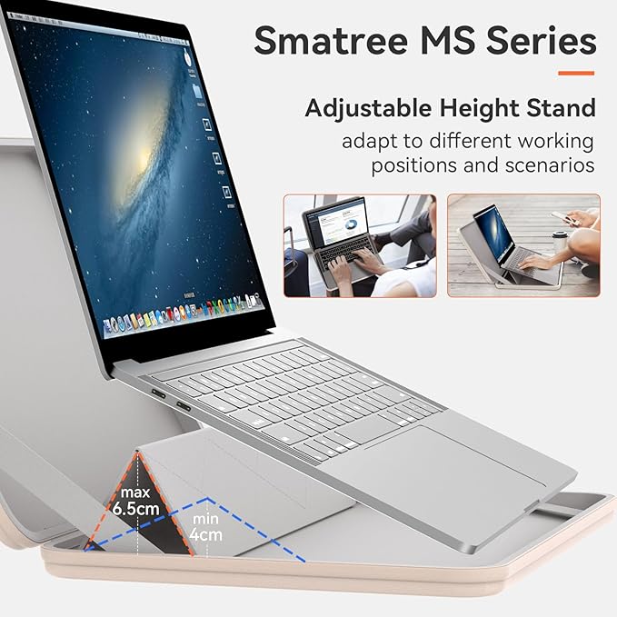 Smatree MS89T Hard EVA Protective Sleeve with Stand Compatible for 16 inch HP ProBook 4 G1a/G1i, for 16 inch HP EliteBook 6/8 G1i/G1a Waterproof Sleeve, White