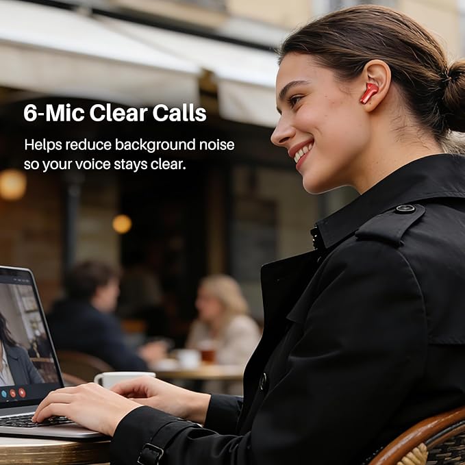 TOZO Hybrid Active Noise Cancelling Wireless Earbuds with 6 Mics AI Clear Call Ear Buds 68H Playtime with LED Display 32 Preset EQs via APP Bluetooth 5.3 IPX8 Waterproof in Ear Headphones