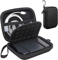 Lacdo Hard Drive Carrying Case for Western Digital WD Elements/WD My Passport/My Passport Ultra Portable External Hard Drive HDD 1TB 2TB 4TB 5TB 6TB USB 3.0 Protective Storage Travel Bag, Full Black
